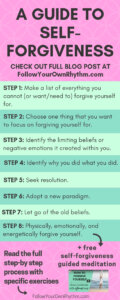 Steps for self forgiveness